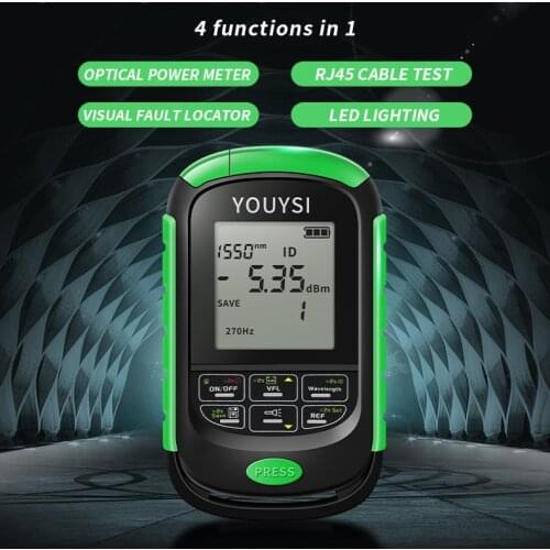 Mini 4 in 1 Multifunction Optical Power Meter Visual Fault Locator Network Cable Test optical fiber tester 5km 15km 30 KM VFL