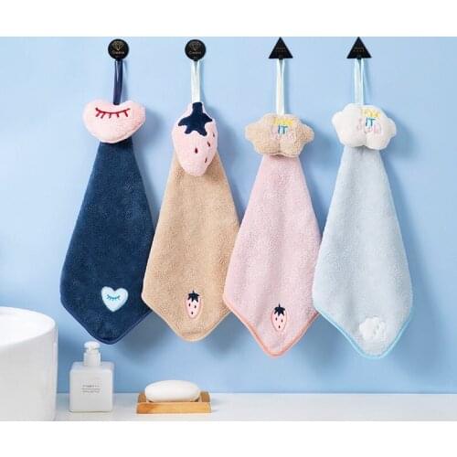 Cartoon Hand Towels for Baby Bath Hand Dry Towel Kids Children Microfiber Towel for Kitchen Quick-drying Hanging Hand Towels U2