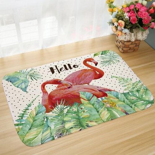 Flamingo Printed Anti-slip doormat Vacuuming kitchen bedroon bath floor mats Home Entrance prayer mat 40*60cm 0013