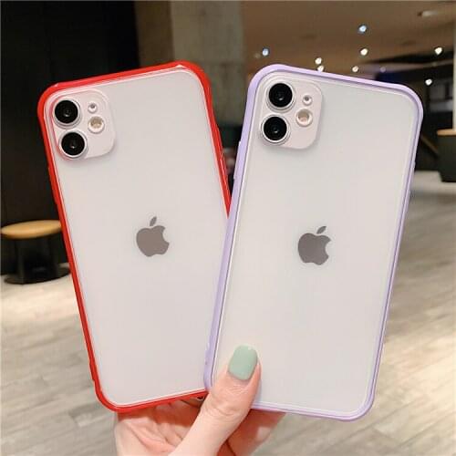 Transparent Camera Lens Protection Mobile Cases for iPhone 12 Pro Max 11 Pro Max X XR XS MAX 7 8 Plus 7 8 Clear Matte Phone Case