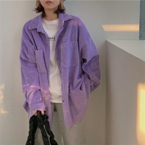 QWEEK Women's Corduroy Shirts