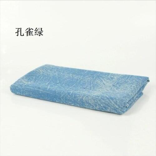 Bark pattern active printing denim fabric for Halter shirt clothing decorative DIY sewing material by the meter