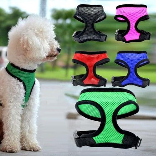 Pet Dog Harness Adjustable Breathable Puppy Nylon Mesh Vest Harness for Small Dogs Chihuahua Dog Collar Chest Strap Cat Harness
