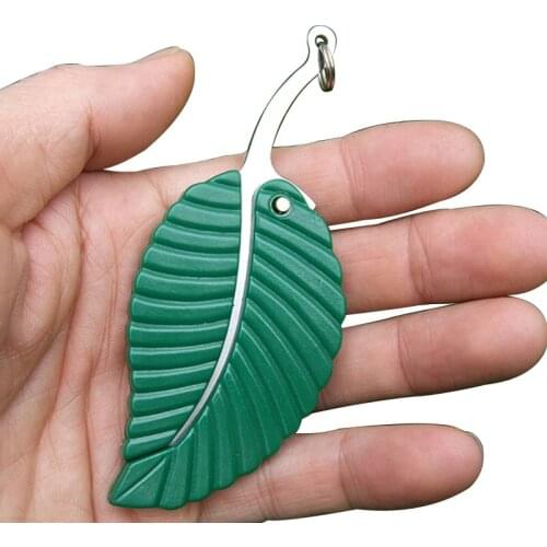 Mini Folding Knife Creative Leaf Shape EDC Key Chain Portable Tactical Military Camping Knife Outdoor Survival Tool