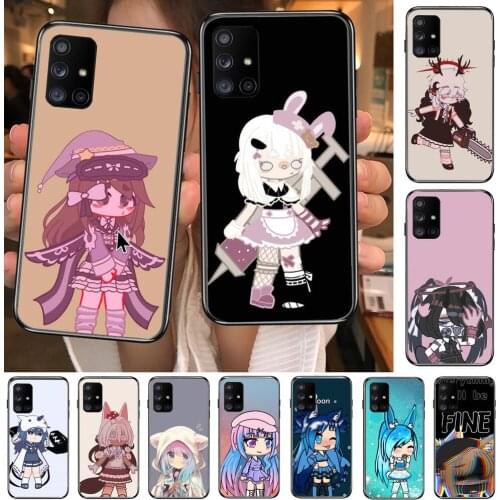 Social game Gacha Life case Phone Case Hull For Samsung Galaxy A 50 51 20 71 70 40 30 10 80 E 5G S Black Shell Art Cell Cove