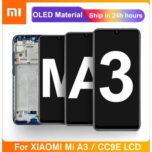 Super Amoled Screen For Xiaomi Mi CC9e LCD Display Touch Screen Digitizer Assembly For Xiaomi Mi A3 MiA3 Lcd Display