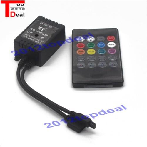 LED Music IR Controller 20key Remote Sound Sensor withut battery For 3528 5050 RGB LED Strip Free shipping