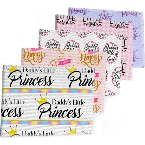 50*145CM Daddy Princess Fabric Printed Polyester Cotton Twill Fabric Patchwor Printed