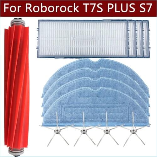 For Xiaomi Mijia Or Roborock T7S PLUS S7 S5 MAX Accessories Parts Main Side Brush Hepa Filter Mop Rag Robot Vacuum Cleaner Xiomi