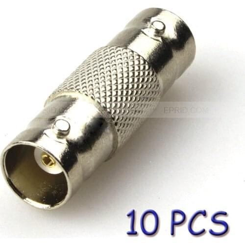 10Pcs BNC Female to Female CCTV RG59 Coaxial Cable Coupler Adapter Connector Security