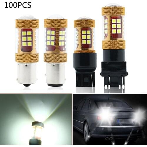 100pcs 3030 28smd S25 1156 P21W BA15S LED BAY15D BAU15S PY21W T20 LED 7440 7443 W21W 1157 T25 led Bulbs For Turn Signal Light