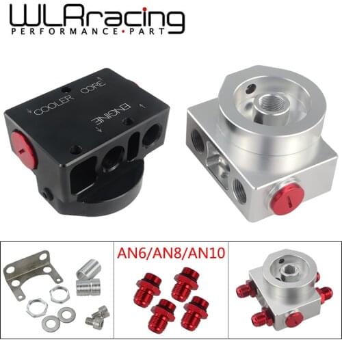 4 pcs AN6/AN8/AN10 FITTINGS + Oil Filter Sandwich Adaptor With Oil filter remote block with thermostat 1xAAN8 WLR5675BK