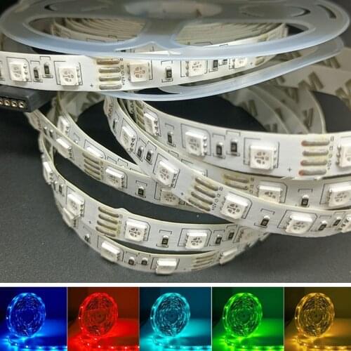 5050 RGB LED Strip Waterproof 5M 300LED DC 12V 24V CCT RGBCCT RGBW RGBWW WHITE WARM WHITE Fita LED Light Strips Flexible