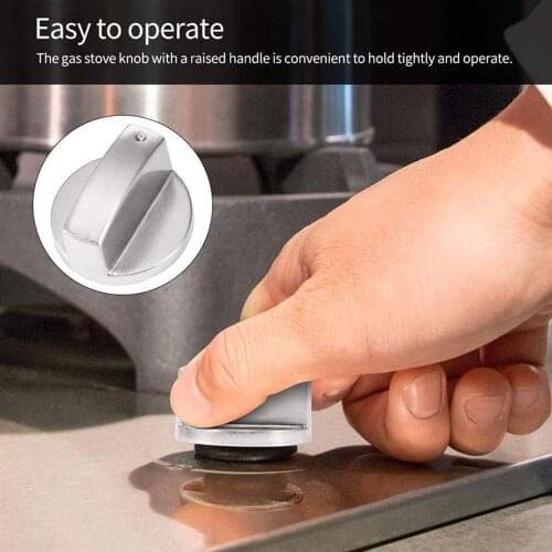 6Pcs Cooker Knobs 6mm Gas Stove Knobs Stove Replacement Metal Knobs Accessories for Kitchen Gas Oven Knobs