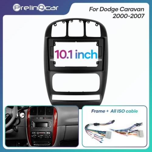 1Din 2Din Car DVD Navigation Radio Fascia Frame For Dodge Caravan 2000-2007 Stereo Receiver Player Panel Dash Trim Kits