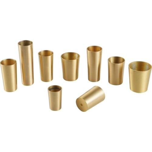 60mm high Brass Cabinet Leg Covers Chair Cups Furniture Leg Tube Protector Table Feet Cover Free Shipping
