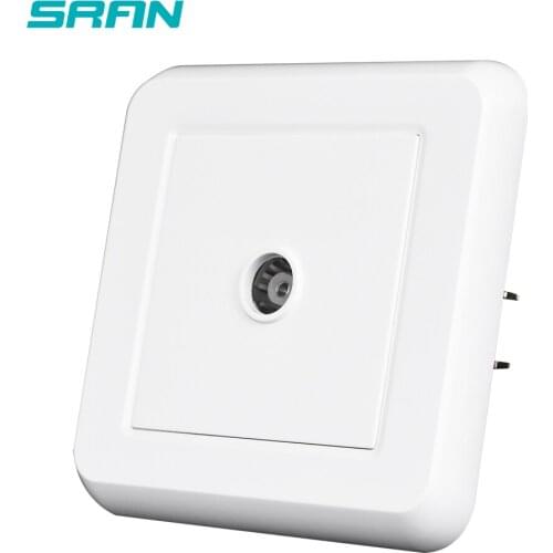 SRAN EU TV socket,white flame retardant PC panel 82mm*82mm household televison interface socket F1XX001