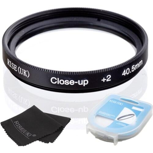 HOT SALE RISE(UK) 40.5mm Close-Up +2 Macro Lens Filter for Nikon Canon SLR DSLR Camera + filter case + gift