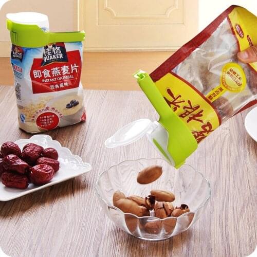 Sealed Dumping Food Storage Bag Clamps Food Sealing Clamps Effect Clamps with Large Flow Nozzles for Storing Food Kitchen Tools