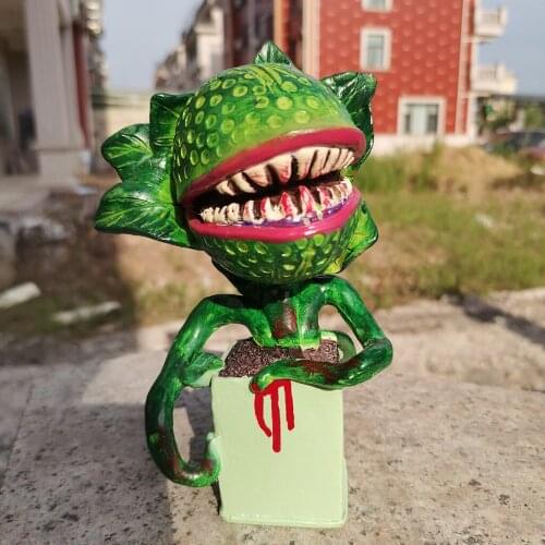 Halloween Resin Horror Corpse Flower Piranha Sculpture Statue Plant Festival Decor Art