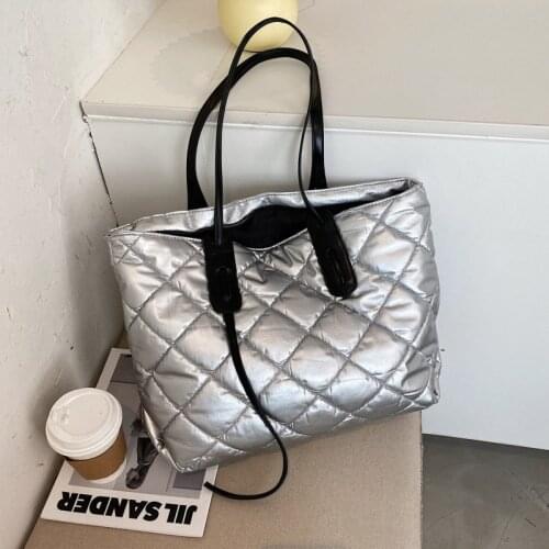 Fashion Laser Bright Shoulder Bags For Women High Capacity Ladies Top-Handle Bags 2021 Winter Handbags And Purse Female Tote Bag