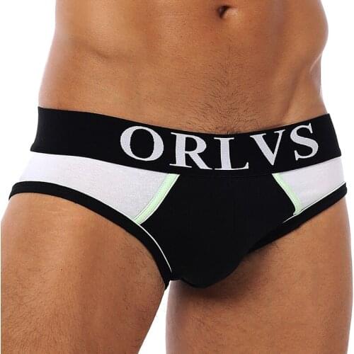 ORLVS Brand 50PC/LOT Wholesale Breathable Men Underwear Sexy Briefs Breathable Quick Dry Mesh Men Briefs Comfortable Underpants