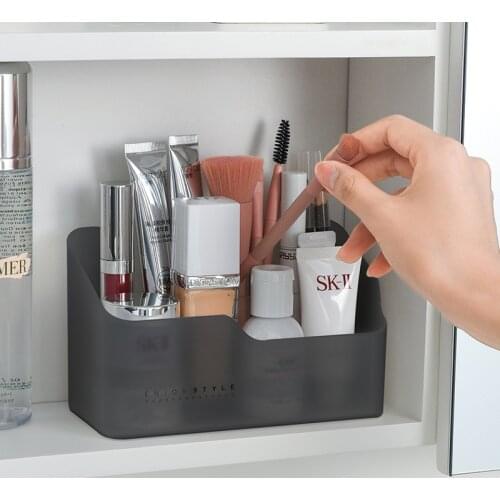 Bathroom Storage Box Desktop Makeup Organizer Box Cosmetics Storage Box Plastic Jewelry Storage Box Dressing Table Box