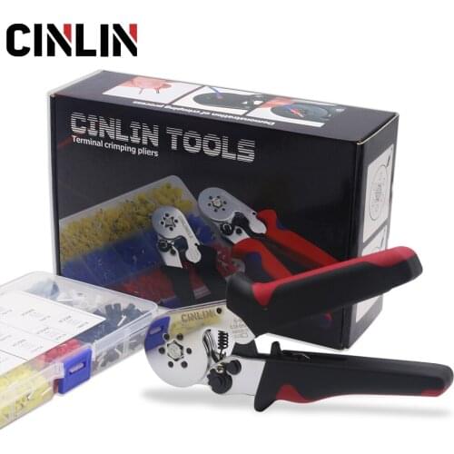 Crimping Pliers Terminal Set Black Handle Carton Package Tube Bootlace Terminals Hand Tools Electrician Crimper HSC8 6-4 6-6 10S