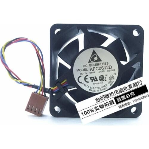 Delta Electronics AFC0612D -CD65 Server Cooling Fan DC 12V 0.60A 60x60x25mm 4-wire
