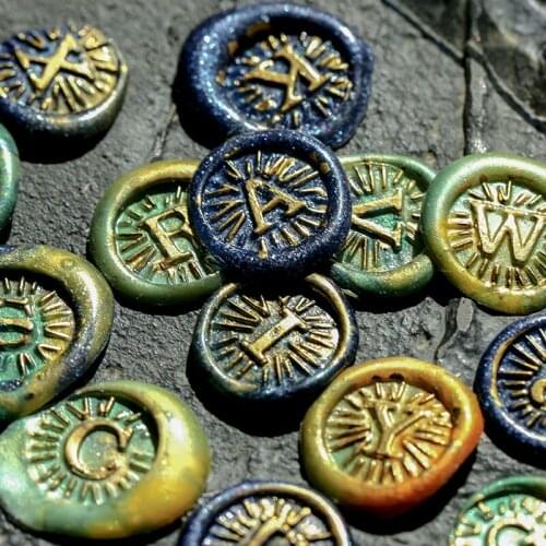 Retro wax seal letters wax seal 12mm diameter envelope seal stamp with handle seal Icon Lacquer Seal Copper Head Greeting Card