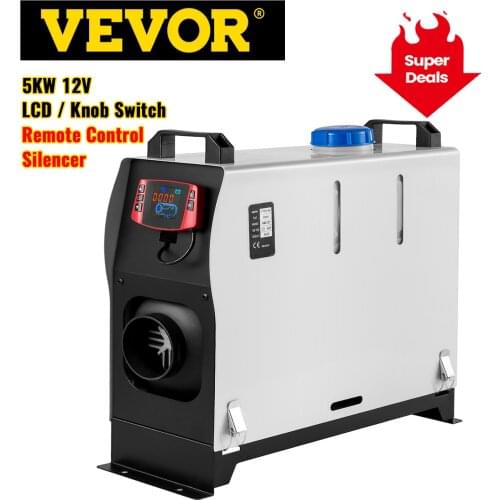 VEVOR Diesel Air Heater 5KW All in One 12V with LCD Switch, Remote Control Diesel Heater for Car Vans Truck RV Boats Trailer