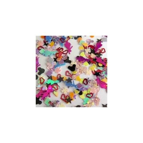 Retail 20g/bag Different Mix Glitter Bag Nice Nail art Glitter Pieces Scissor Key Circle Swirl Square