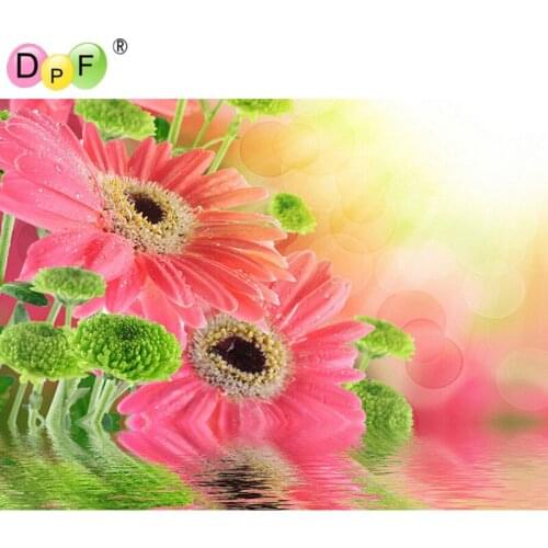 Pink Sunflower 3D diy diamond embroidery pasted square full drill home decor Mosaic diamond pattern cross stitch painting