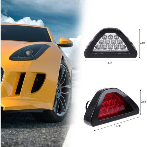 Universal Brake Signal Lamp F1 Style Triangle Sporty 12LED Rear Fog Light Tail Third Break Lamp Signal Lamp Auto Accessories New