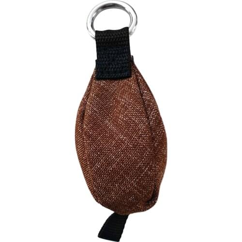 Durable Tree Surgeon Arborist Rock Climbing Rope Working Throw Weight Bag Attached with Stainless Steel Ring for Throw Line