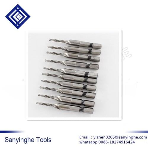 High Hardness 10Pcs/set M3-M10 composite tap drill bit thread spirals crew tap,Hexagon handle compound Tap Drill Bits