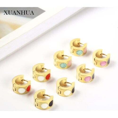 XUANHUA Stainless Steel Jewelry Woman Summer Accessories Korean Stream Earings Fashion Jewelry Accessories Gifts For Women