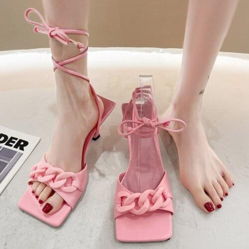 Womens Sandals Fashion High Heels 1.97 Inches Beautiful Candy Colors Shoes（Size 35-39