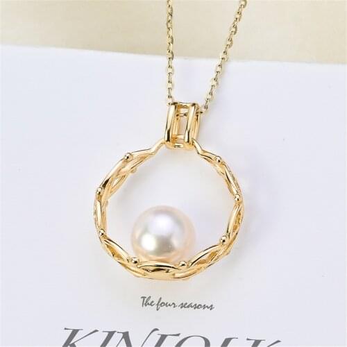 Factory Wholesale Real Solid S925 Sterling Silver Accessories DIY Jewelry Making Pearl Pendant For Women Charm Gift