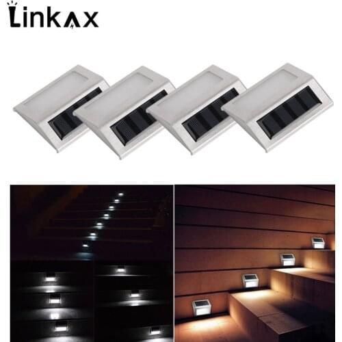 1/4 PCS 3 LED Solar Lights Outdoor Waterproof Light-Sensor Night Light Wall Lamp For Garden Yard Street Pathway Stairs Lighting