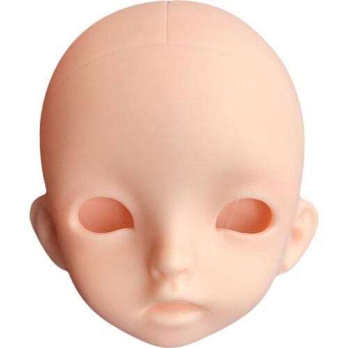 1/6 Unpainted Female Blank Doll Parts DIY Making Practice White Skin Head