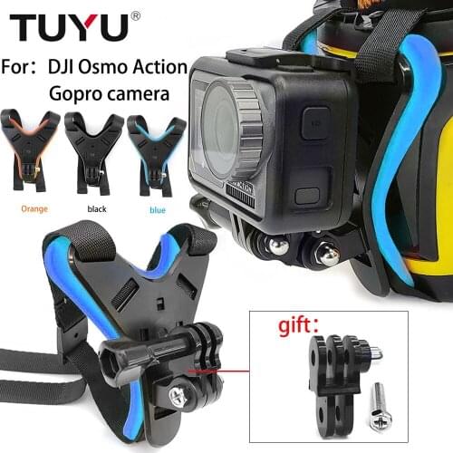 TUYU Full Face Helmet Chin Mount Holder for dji osmo action Motorcycle Helmet Chin Stand Camera Accessories for GoPro Hero 98765