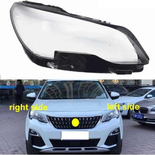 For Peugeot 4008 2016 2017 2018 2019 Front Headlight Shell Transparent Lampshade Lamps Shell Masks Lampshade Headlamp Cover