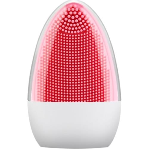 NEWDERMO Mini Electric Face Washing Brush Portable 2 Mode Facial Cleansing Brush Soft Silicone Massage Pore Deep Cleansing