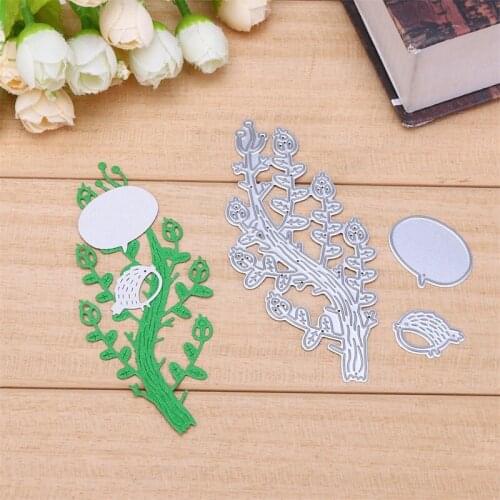 Speaking Bird On Branch Metal Cutting Dies Stencils Text Box+Bird+Branch Die Cuts For Card Making Scrapbooking Decor. New 2019