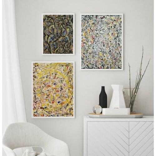 Painting Master Of Abstract Expressionism Jackson Pollock Poster Gallery Art Prints Canvas Pictures For Living Room Wall Decor