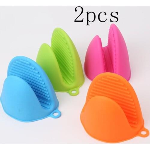 2PCS Multifunction Kitchen Silicone Oven Gloves Heat Resistant Gloves For BBQ Gloves Anti-slip Pot Oven Mitts Kitchen Gadgets