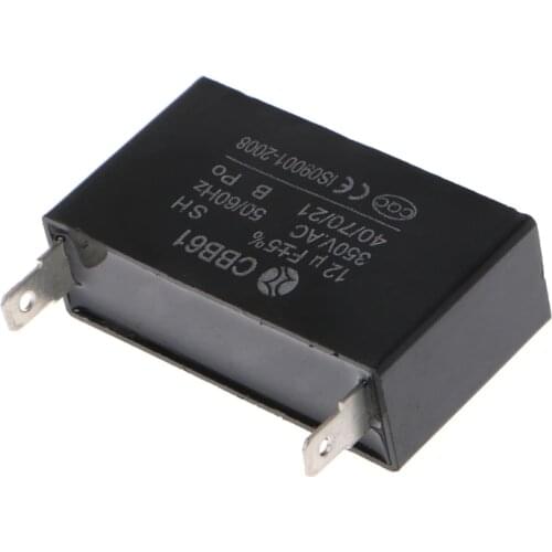 2021 New Black 12uF Generator Capacitor Generator CBB61 12uF 50/60Hz 350VAC Fan Motor