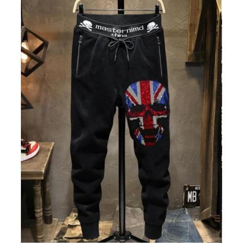 New arrival Quick dry Mens Rhinestone pants high quality Fashion Comfortable pant for holiday man