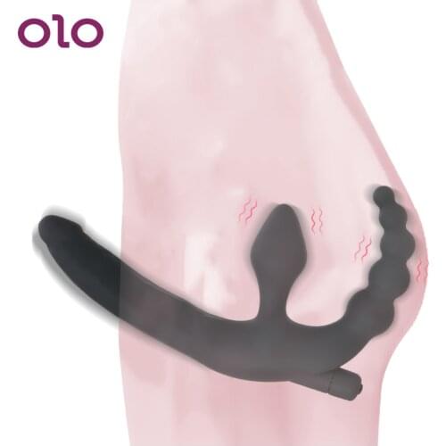 OLO 10 Speeds Sex Toys for Men Women Strapon Dildo Vibrator Anus Stimulation Anal Plug Vibrator Prostate Massager Anal Beads